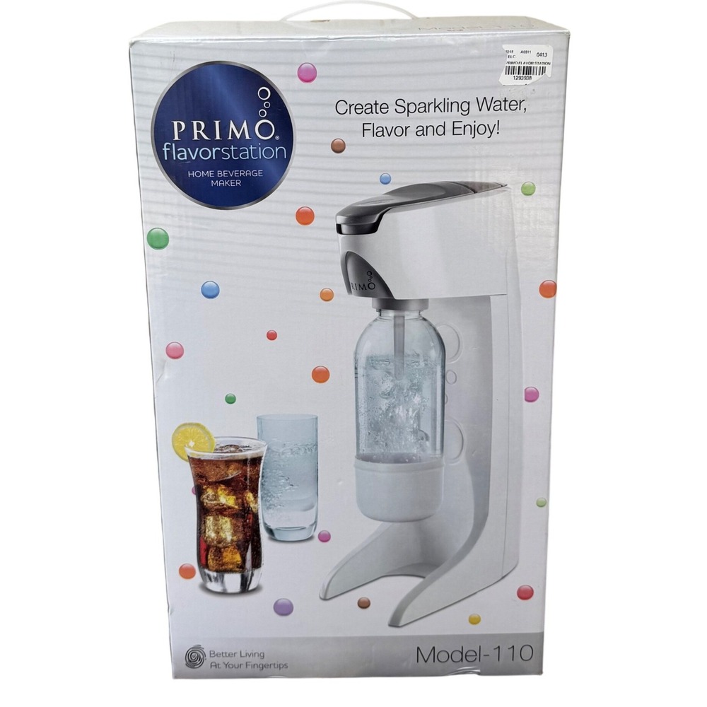 Primo Flavorstation Model-110 Home Soda Sparkling Water Maker White New in Box